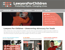 Tablet Screenshot of lawyersforchildren.org